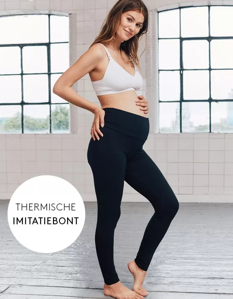 Store Black Thermal Maternity Leggings Loungewear | Panty’s en leggings