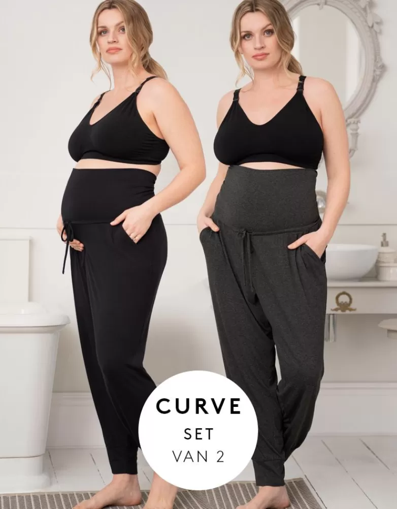 Outlet Curve zwangerschapsloungebroeken, 2-pack | Loungewear | Zwangerschaps-essentials