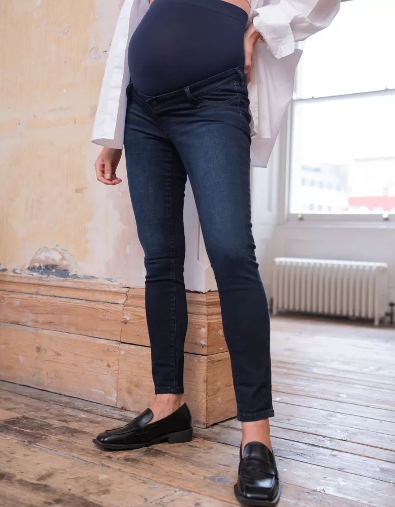 Store Skinny zwangerschapsjeans voor over de buik, indigo | Broeken en rokken | Jeans