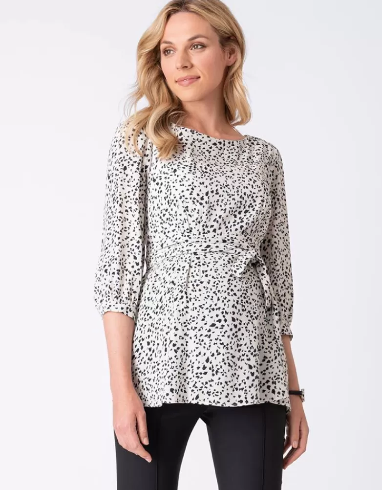 New Zwangerschapsblouse met print en riem Topjes