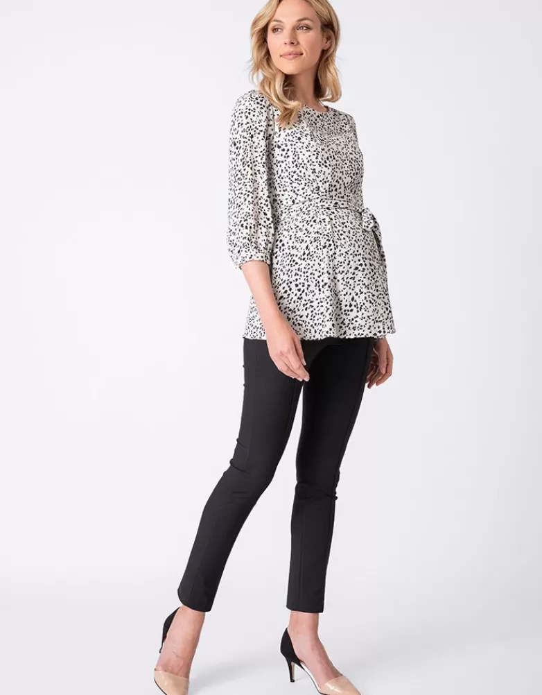 New Zwangerschapsblouse met print en riem Topjes