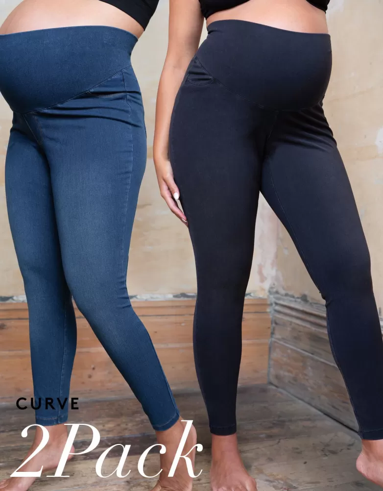 Store Zwangerschapsjeggings Curve Collection - 2 stuks | Panty’s en leggings | Broeken en rokken